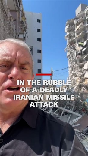 CNN's Nic Robertson shows the aftermath of a deadly Iranian missile attack in a residential area in the central Israeli city of Bat Yam. The death toll in Israel from overnight strikes by Iran has risen to at least 10, as emergency workers on the ground continue search and rescue operations. Follow live updates: https://cnn.it/4ecYtS4 | CNN