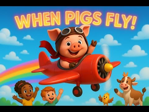 🐷✈️ When Pigs Fly! | Pilot Pig Kids Song & Funny Cartoon Animation