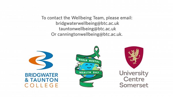 Today is #WorldMentalHealthDay! Mental health is incredibly important to us at Bridgwater and Taunton College. Whether that's slowing down between study sessions, looking after yourself on placement, or finding someone to talk to when things get overwhelming. Check out these top tips and see how you can look after yourself today 💙🧡 | UCS College Group
