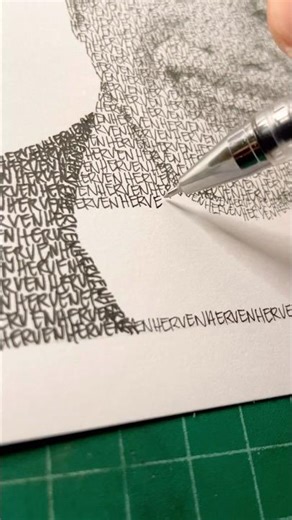 Calligram Art Commission Portrait ✍🏽 #drawing #art #shorts