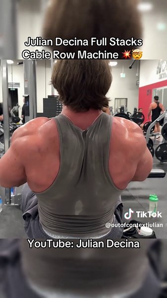 Julian Decina Full Stacks Cable Row Workout