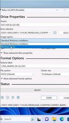 Creating a Portable Windows 11 23H2 using Rufus