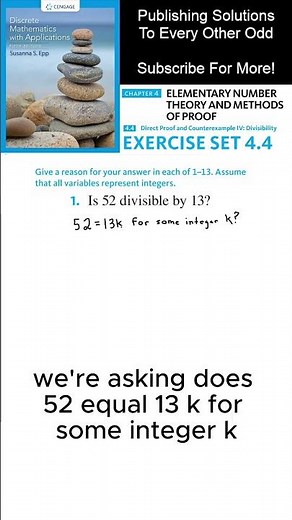 (4.4.1) Understanding Divisibility: Is 52 Divisible by 13?