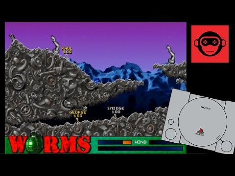 Worms on the PS1 - Playstation 1 (Letsplay/Gameplay)