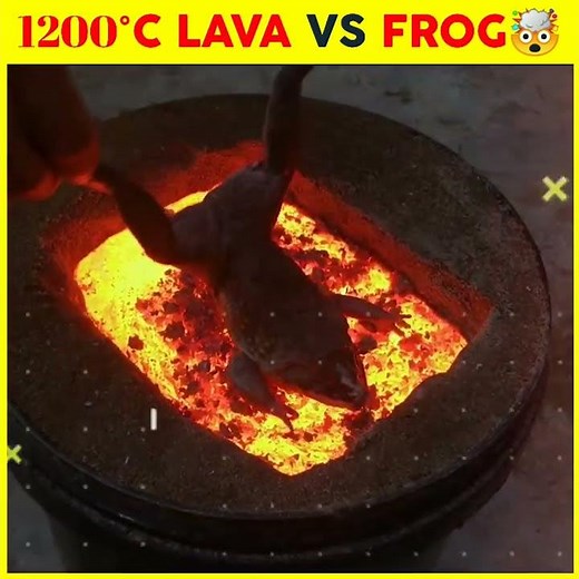 1200°C LAVA🌋 VS FROG 🐸 - देख कर होश उड़ जाएंगे 😵 | The Fact | #shorts #ytshorts