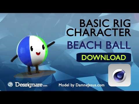 ⬇️ Cartoon Character Basic Rig | Cinema 4D | Free DOWNLOAD