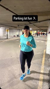 Tell me you’re a runner without telling me you’re a runner 🅿️❄️🏃‍♀️ I drove 45 minutes to run inside a parking garage… at 6 a.m. In winter. On purpose. Because this year, my goal isn’t speed. It’s falling back in love with running and sometimes that means chasing vibes over perfect conditions. Be honest… would you run here or am I unhinged? 😅 #WinterRunning #RunnerHumor #CurvyRunner #SlowRunner #RunningCommunity | Mel CurvyRunner