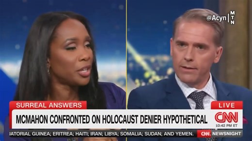 “Excuse me, Scott.” Abby phillip scolds Scott Jennings for implying anyone called Linda Mcmahon a Holocaust denier for making the (valid) point that sometimes *both sides* don’t need to be platformed and given teaching positions. | The Tennessee Holler