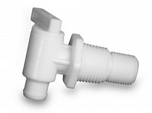 Camco RV Drain Valve for 1/2" or 3/8" Diameter Drain Hose - Male NPT Thread Camco RV Fresh Water CAM