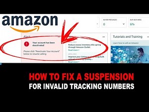 ✅ AMAZON ACCOUNT DEACTIVATED | How to FIX an Invalid Tracking Rate Seller Suspension