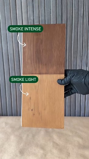 4.1K views · 15 reactions | Trying to decide between Pre-Aging “Smoke Intense” and “Smoke Light”!? Here’s a quick comparison on white oak! Both colors have the same color tone, but offer different intensities! Pre-Aging is a non-reactive pretreatment that can be used on virtually any wood species! It gives wood an aged look with deep color and subtle accents. In order to protect the wood, Oil Plus 2C must be used to finish it! #rubiomonocoat | Rubio Monocoat USA | Facebook