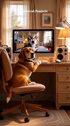 Beagle Secretly Using My PC😂犬がPCをこっそり使用🐶कुत्ता चुपके से मेरा PC इस्तेमाल कर रहा💻#shorts#viral#reels