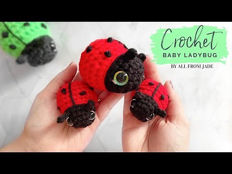 CROCHET BABY LADYBUG - Full Amigurumi Tutorial *NO SEWING REQUIRED* - Right-Handed version