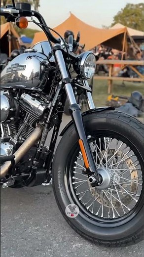 🔥Chrome Bobber V-Twin Roar at Bike Camp! ⛺ Classic Harley Sound