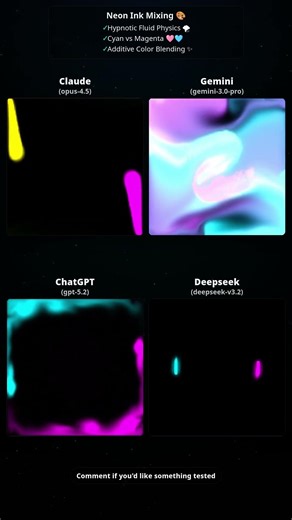 AI Physics Battle: Neon Ink Swirl (Gemini vs The Centrifuge) 🎨