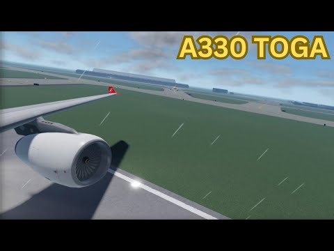 TOGA FULL POWER RAINY A330-300 TAKEOFF | Flightline ROBLOX
