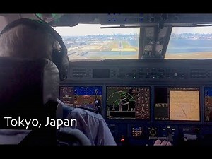 Tokyo Haneda Landing | Cockpit | Pilot's-eye view. VIP Gulfstream G550