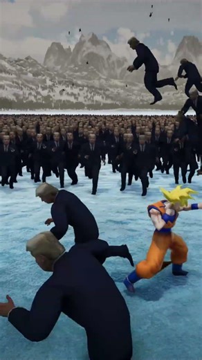 ⚡ SUPER SAIYAN Goku vs 10,000 Donald Trumps… WHO WINS?! 🤯🔥