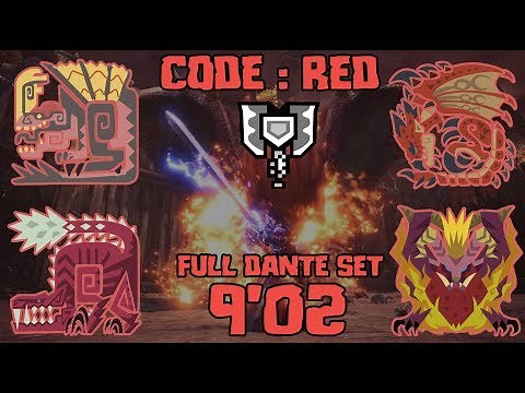 MHW - "Code :Red" Event Quest with "full Dante Set" (Chargeblade Solo) - 9'02 min.