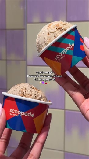 thivya on Instagram: "grab your $1 scoop on Jan 17th ALL day at📍scooped by demetres ✨ #toronto #torontofoodie #torontolife #scarborough"