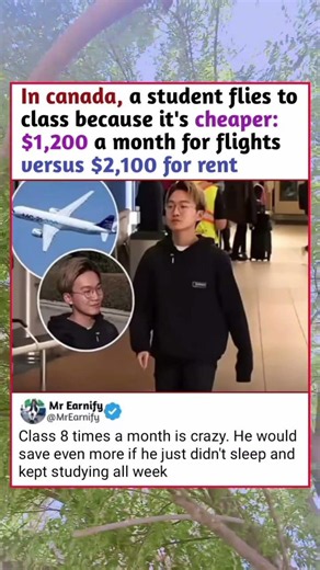 "Student Flies to Class Every Month Because Rent is Too Expensive ✈️"