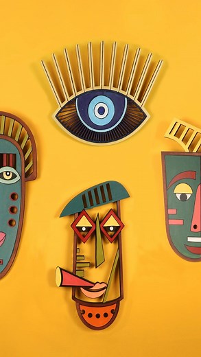 Channeling ancient mystique with our striking Tiki mask, a symbol of cultural richness and timeless allure✨ #tikimask #culturalart #ancientmystique #tikiart #painting #handicraft #myaakriti | Aakriti Art Creations | Facebook