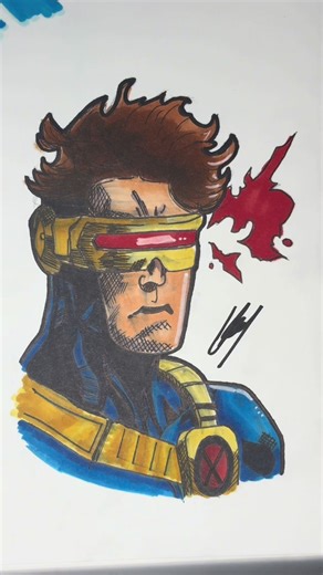 Cyclops Drawing #tiktok #cyclops #xmen #fyp #drawing | draw