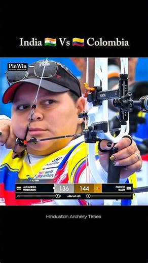 India 🇮🇳 Vs 🇨🇴 Colombia archery match, gold medal match 🔥