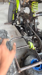 new chain drive, differential gear for my trike bike #handmade #differential #gear | Crazy mechanic