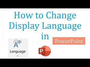 How to change display language in PowerPoint