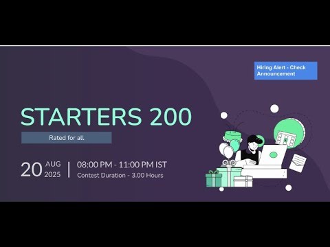 CodeChef Starters 200 Solutions