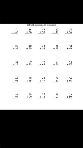 quick addition drill #trending #viral #maths #shortsfeed #mathematics #drill #worksheet #addition