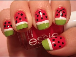 Tutorial: Watermelon Nail Art