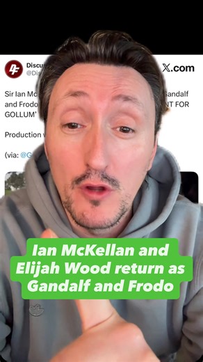 Moovees on Instagram: "Sir Ian McKellan and Elijah Wood to return as Gandalf and Frodo for Lord of the Rings: The Hunt for Gollum. Both actors have confirmed that they will join the movie and production begins in May 2026. #movienews #filmnews #lordoftherings #gandalf #frodo"