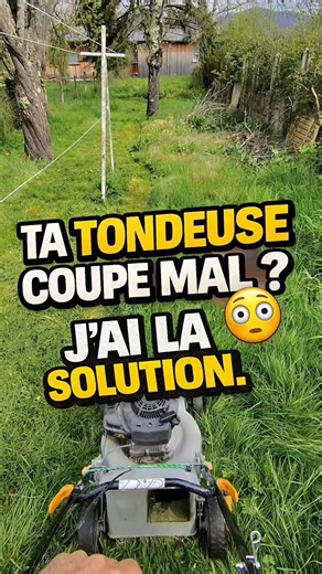Ta tondeuse coupe mal ? J’ai la solution 💪 #chantier #bricolage #tondeuse #jardinage #jardin