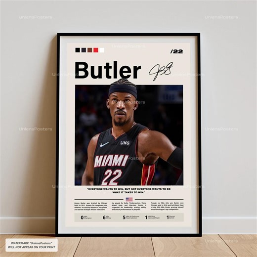 Jimmy Butler Poster, Miami Heat Basketball, NBA Star Print, Heat Wall Art, Basketball Decor, Butler Fan Gift, Jimmy Butler Print, Wall Art - Etsy