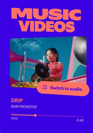Hear it and see it. Music videos are on Spotify. 📹
