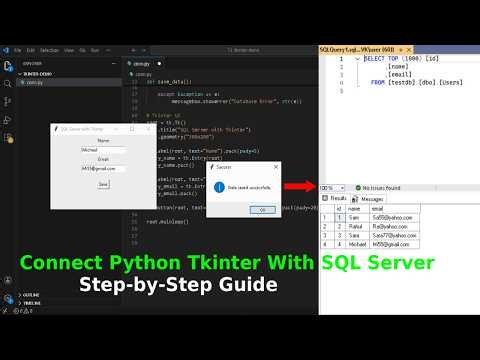 How to Connect Python Tkinter with SQL Server