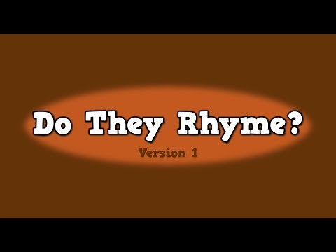 Do They Rhyme? [Version 1] (song for kids about rhyming words)