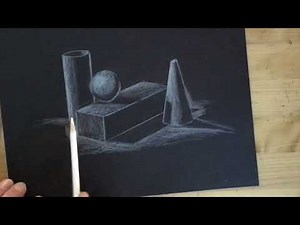 Drawing with White Pencil on Black Paper