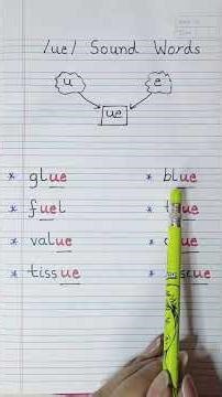 Practice the /ue/ sound with fun and easy words! 🎉