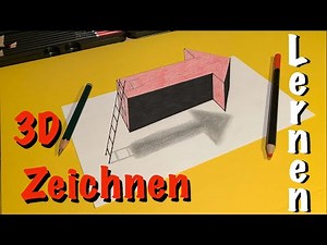 TUTORIAL 3D Zeichnen LERNEN für Anfänger wie man 3D Zeichnen