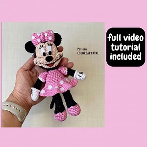 Crochet Mouse Girl Amigurumi PDF Pattern: Dress, Video Tutorial (5.5-6.7 Inch) - Etsy