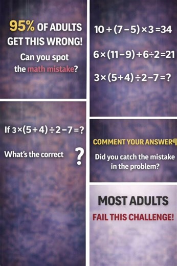 95% OF ADULTS FAIL THIS MATH TEST 😱 Can You Spot the Mistake?