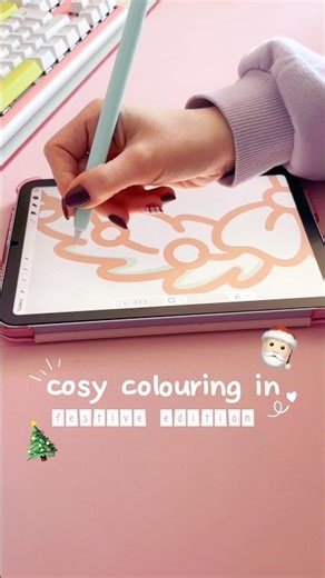 Cosy colouring on Procreate ✍️🎄 creative business behind the scenes 🫶🏻