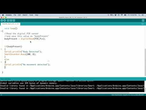 Programming the PIR sensor