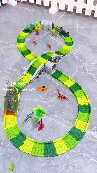 Dinosaur Adventure Track Ride Toy—So much fun you won't want to stop!#fyp #toys #fidgettoys #KidsToys #Toycars