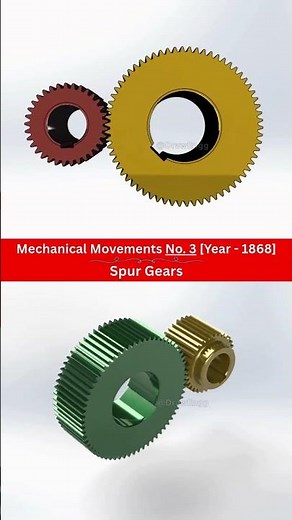 Spur Gears #engineering #mechanical #mechanism #gear #mechanic #cad #gearsystem #shortvideo