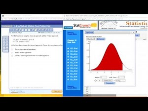 SNHU MAT240 - Module 4 MyStatLab and StatCrunch