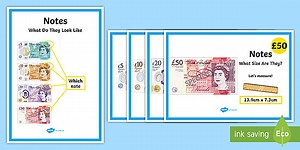 Recognising British (UK) Notes Display Posters